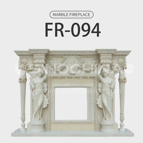 Natural stone European luxury style fireplace FR-094
